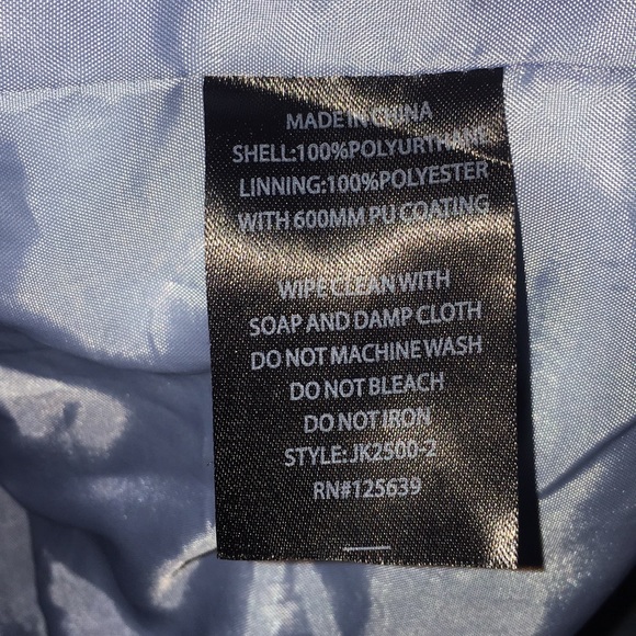 GREAT CONDITION Blue PU Leather Jacket! - Picture 4 of 8